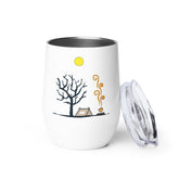 Elegant Wine Tumbler with Nature-inspired Design
